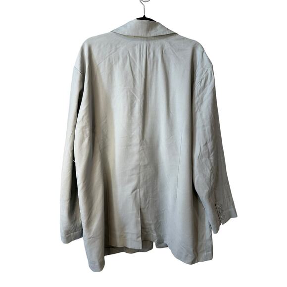 Nordstrom Open Edit Womens Unstructured Oversized Blazer Gray Plus Size 1X FLAW - Picture 2 of 12